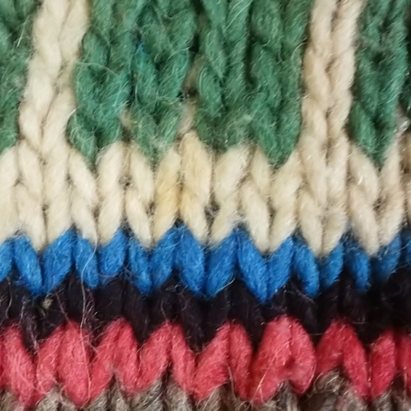 Justicia Vintage Hand Knit Sweater Ecuador Wool - Picture 5 of 6